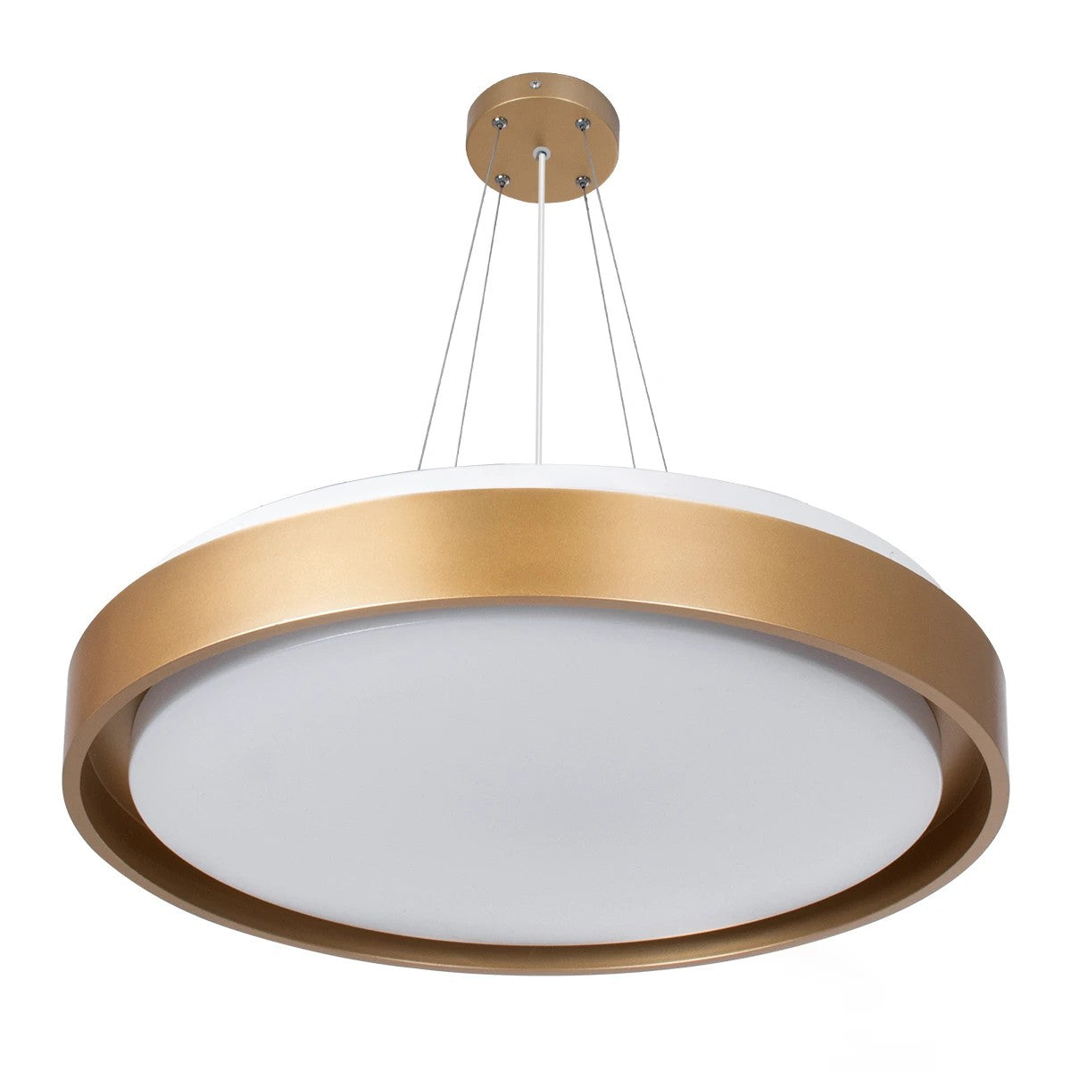kelvo® BARCHETTA KLV-101-0268 Κρεμαστό Φωτιστικό Οροφής LED 72W 7200lm 120° AC 220-240V IP20 Ρυθμιζόμενο Λευκό CCT με Χειριστήριο από 2700K έως 6000K Dimmable - Lumileds SMD Chip - Σαμπανιζέ Χρυσό Ματ - Μ48 x Π48 x Υ8.2cm - 3 Χρόνια Εγγύηση