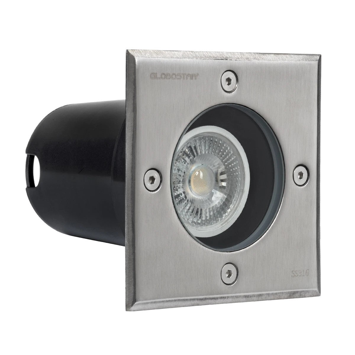 kelvo® KERIA KLV-101-0276 Χωνευτό Φωτιστικό Σποτ Δαπέδου για Λάμπα MR16 με Ντουί GU10 AC 220-240V Αδιάβροχο IP68 IK09 - Ανοξείδωτο Ατσάλι SS316 - Μ11 x Π11 x Υ11.5cm / Q10.4cm
