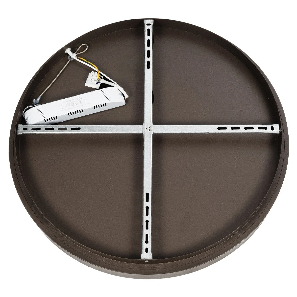 kelvo® SALEM KLV-101-0284 Φωτιστικό Οροφής LED 105W 10500lm 120° AC 220-240V IP20 Ρυθμιζόμενο Λευκό CCT με Χειριστήριο από 2700K έως 6000K Dimmable - Lumileds SMD Chip - Καφέ Ματ - Μ60 x Π60 x Υ9.5cm - 3 Χρόνια Εγγύηση