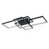 kelvo® QUADRA KLV-101-0293 Φωτιστικό Οροφής LED 100W 10000lm 120° AC 220-240V IP20 Ρυθμιζόμενο Λευκό CCT με Χειριστήριο από 2700K έως 6000K Dimmable - Lumileds SMD Chip - Μαύρο Ματ - Μ85 x Π45 x Υ9cm - 3 Χρόνια Εγγύηση