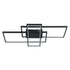 kelvo® QUADRA KLV-101-0293 Φωτιστικό Οροφής LED 100W 10000lm 120° AC 220-240V IP20 Ρυθμιζόμενο Λευκό CCT με Χειριστήριο από 2700K έως 6000K Dimmable - Lumileds SMD Chip - Μαύρο Ματ - Μ85 x Π45 x Υ9cm - 3 Χρόνια Εγγύηση