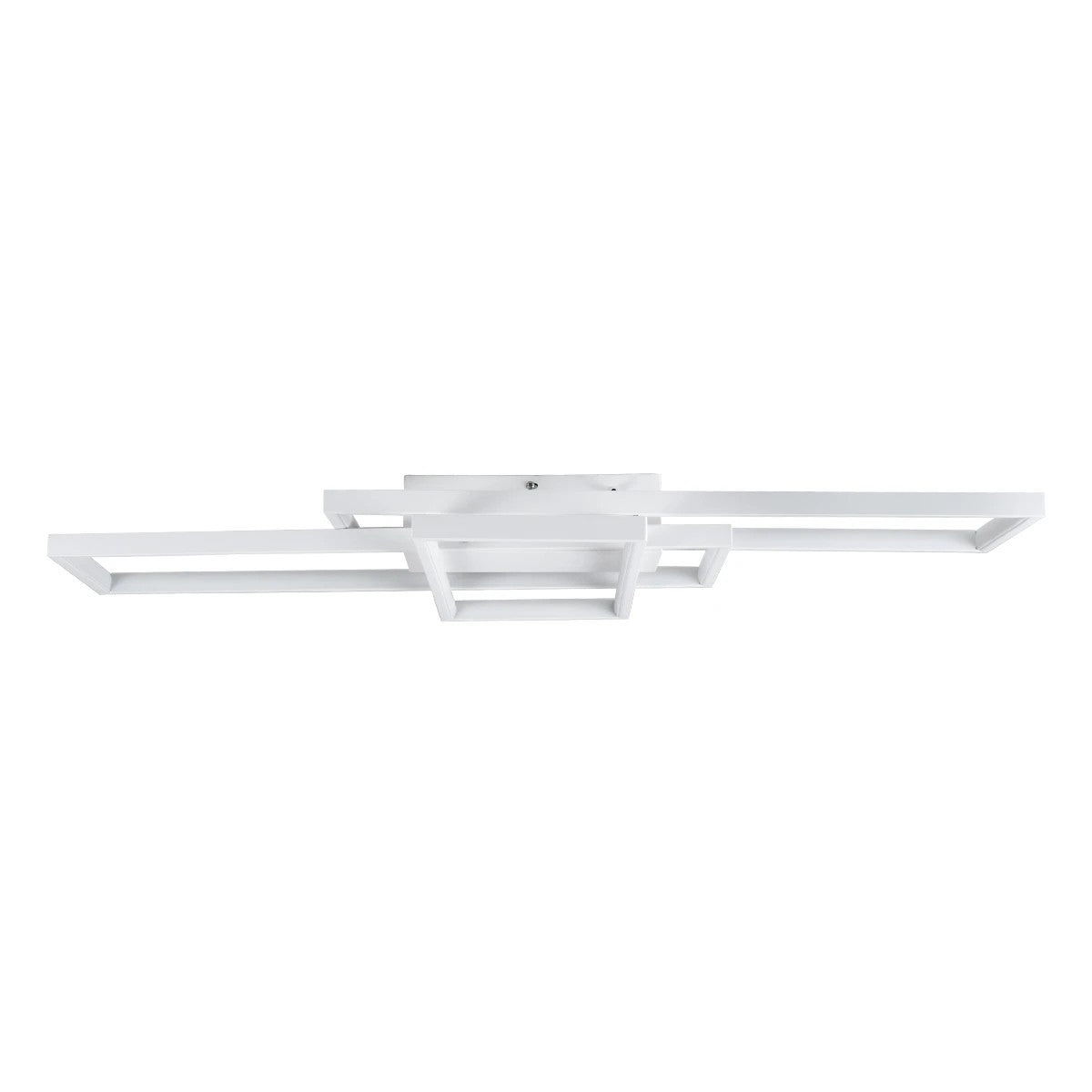 kelvo® QUADRA KLV-101-0294 Φωτιστικό Οροφής LED 100W 10000lm 120° AC 220-240V IP20 Ρυθμιζόμενο Λευκό CCT με Χειριστήριο από 2700K έως 6000K Dimmable - Lumileds SMD Chip - Λευκό Ματ - Μ85 x Π45 x Υ9cm - 3 Χρόνια Εγγύηση