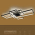 kelvo® QUADRA KLV-101-0296 Φωτιστικό Οροφής LED 120W 12000lm 120° AC 220-240V IP20 Ρυθμιζόμενο Λευκό CCT με Χειριστήριο από 2700K έως 6000K Dimmable - Lumileds SMD Chip - Μαύρο Ματ - Μ105 x Π60 x Υ9cm - 3 Χρόνια Εγγύηση