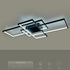 kelvo® QUADRA KLV-101-0296 Φωτιστικό Οροφής LED 120W 12000lm 120° AC 220-240V IP20 Ρυθμιζόμενο Λευκό CCT με Χειριστήριο από 2700K έως 6000K Dimmable - Lumileds SMD Chip - Μαύρο Ματ - Μ105 x Π60 x Υ9cm - 3 Χρόνια Εγγύηση