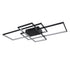 kelvo® QUADRA KLV-101-0296 Φωτιστικό Οροφής LED 120W 12000lm 120° AC 220-240V IP20 Ρυθμιζόμενο Λευκό CCT με Χειριστήριο από 2700K έως 6000K Dimmable - Lumileds SMD Chip - Μαύρο Ματ - Μ105 x Π60 x Υ9cm - 3 Χρόνια Εγγύηση
