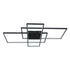 kelvo® QUADRA KLV-101-0296 Φωτιστικό Οροφής LED 120W 12000lm 120° AC 220-240V IP20 Ρυθμιζόμενο Λευκό CCT με Χειριστήριο από 2700K έως 6000K Dimmable - Lumileds SMD Chip - Μαύρο Ματ - Μ105 x Π60 x Υ9cm - 3 Χρόνια Εγγύηση