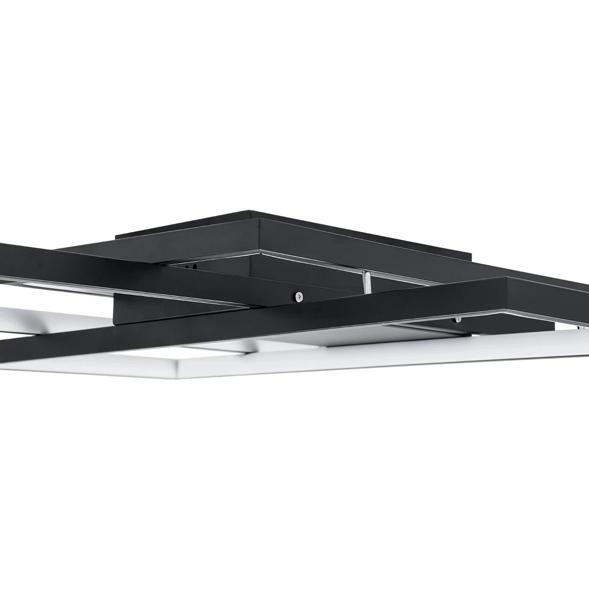 kelvo® QUADRA KLV-101-0296 Φωτιστικό Οροφής LED 120W 12000lm 120° AC 220-240V IP20 Ρυθμιζόμενο Λευκό CCT με Χειριστήριο από 2700K έως 6000K Dimmable - Lumileds SMD Chip - Μαύρο Ματ - Μ105 x Π60 x Υ9cm - 3 Χρόνια Εγγύηση