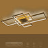 kelvo® QUADRA KLV-101-0298 Φωτιστικό Οροφής LED 120W 12000lm 120° AC 220-240V IP20 Ρυθμιζόμενο Λευκό CCT με Χειριστήριο από 2700K έως 6000K Dimmable - Lumileds SMD Chip - Σαμπανιζέ Χρυσό Ματ - Μ105 x Π60 x Υ9cm - 3 Χρόνια Εγγύηση