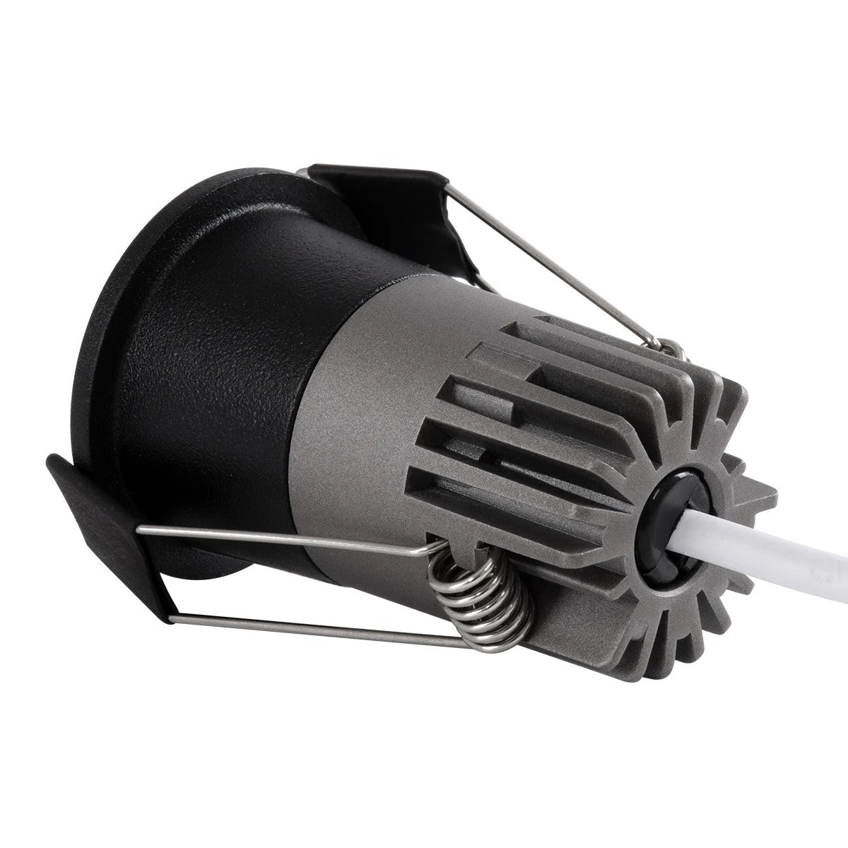 kelvo® DOT KLV-101-0299 Χωνευτό Φωτιστικό Downlight Σποτ LED 5W 625lm 38° AC 220-240V IP20 Θερμό Λευκό 2700K - Bridgelux COB Chip & TÜV SÜD Driver - Μαύρο Ματ - Μ4 x Π4 x Υ5.9cm / Q3.5cm - 5 Χρόνια Εγγύηση