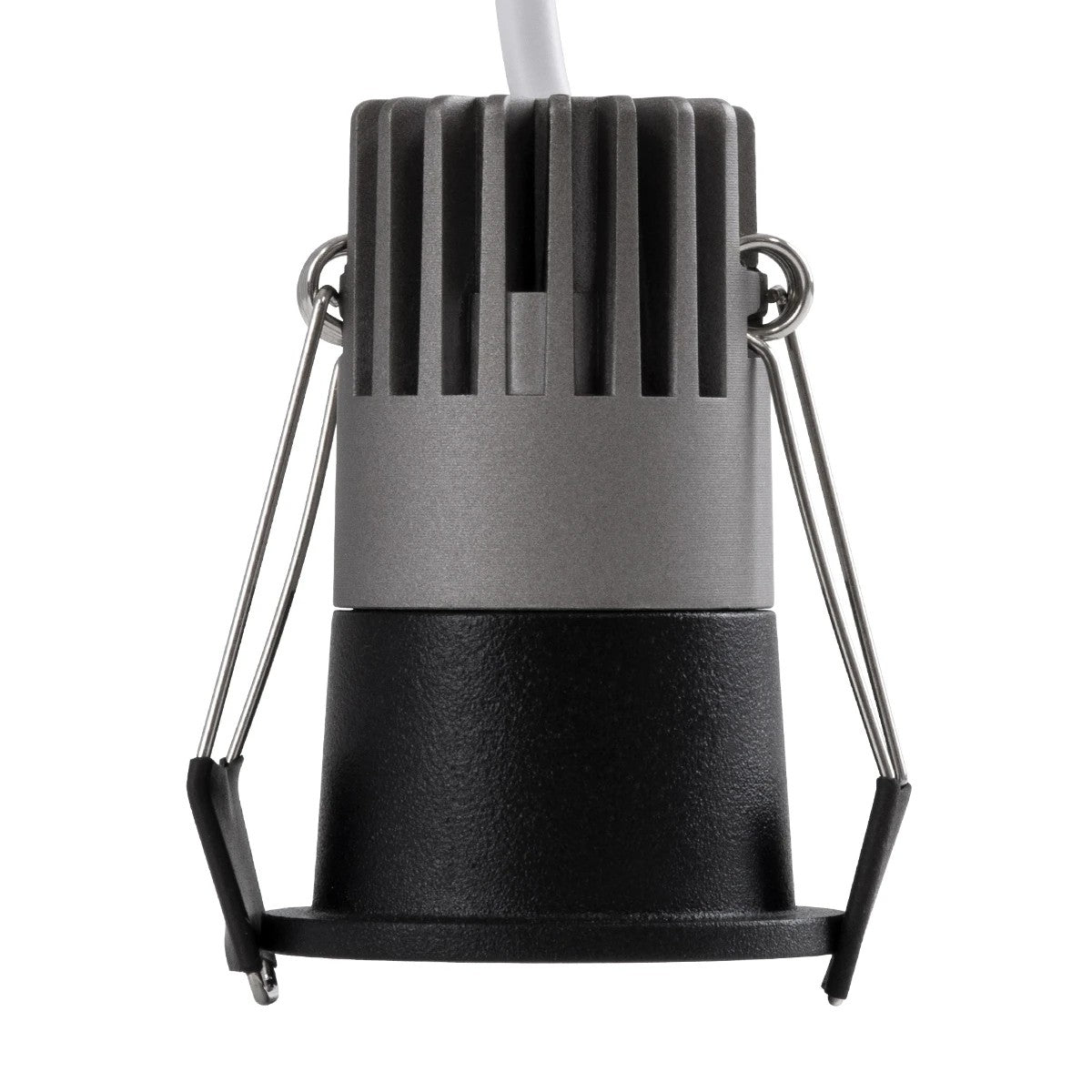 kelvo® DOT KLV-101-0299 Χωνευτό Φωτιστικό Downlight Σποτ LED 5W 625lm 38° AC 220-240V IP20 Θερμό Λευκό 2700K - Bridgelux COB Chip & TÜV SÜD Driver - Μαύρο Ματ - Μ4 x Π4 x Υ5.9cm / Q3.5cm - 5 Χρόνια Εγγύηση