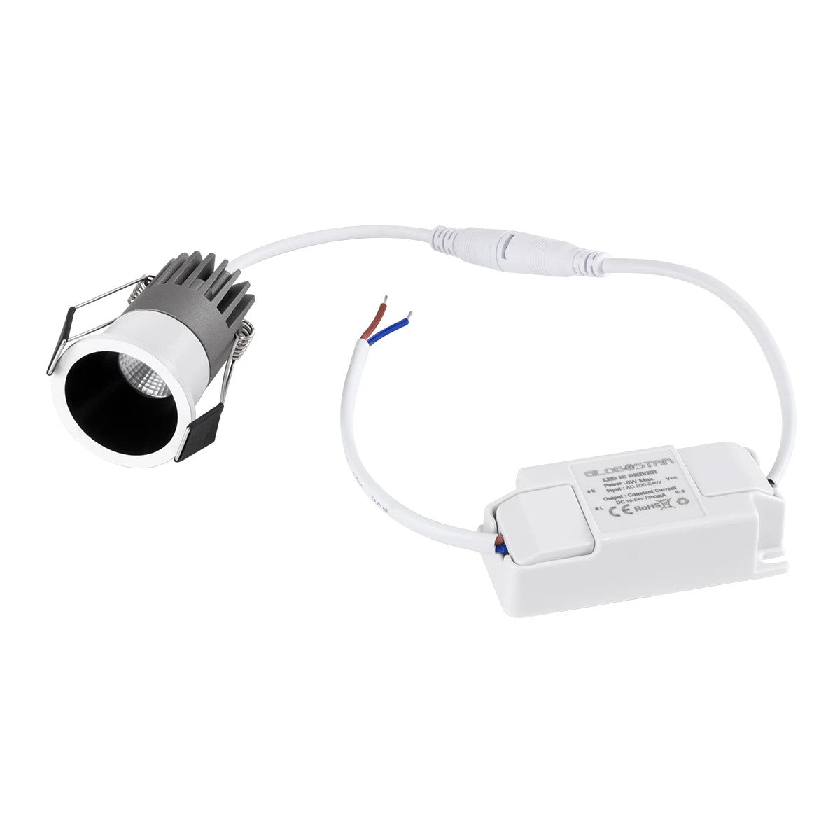 kelvo® DOT KLV-101-0303 Χωνευτό Φωτιστικό Downlight Σποτ LED 5W 650lm 38° AC 220-240V IP20 Φυσικό Λευκό 4500K - Bridgelux COB Chip & TÜV SÜD Driver