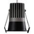 kelvo® DOT KLV-101-0308 Χωνευτό Φωτιστικό Downlight Σποτ LED 7W 910lm 38° AC 220-240V IP20 Φυσικό Λευκό 4500K - Bridgelux COB Chip & TÜV SÜD Driver - Μαύρο Ματ - Μ6 x Π6 x Υ7.8cm / Q5cm - 5 Χρόνια Εγγύηση