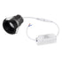 kelvo® DOT KLV-101-0308 Χωνευτό Φωτιστικό Downlight Σποτ LED 7W 910lm 38° AC 220-240V IP20 Φυσικό Λευκό 4500K - Bridgelux COB Chip & TÜV SÜD Driver - Μαύρο Ματ - Μ6 x Π6 x Υ7.8cm / Q5cm - 5 Χρόνια Εγγύηση
