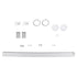 kelvo® ORION KLV-101-0363-V3 Φωτιστικό Τοίχου / Απλίκα LED 72W 7200lm 120° AC 220-240V IP20 Ρυθμιζόμενο Λευκό CCT με Χειριστήριο από 2700K έως 6000K Dimmable - Lumileds SMD Chip - Λευκό Ματ - Μ120 x Π5 x Υ7.5cm - 3 Χρόνια Εγγύηση