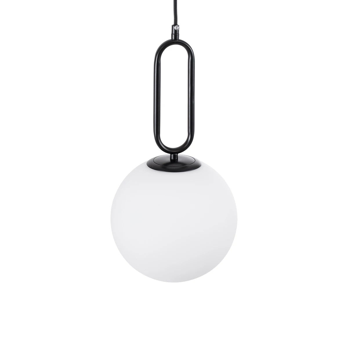 kelvo® BELLISSIMO KLV-101-0373 Κρεμαστό Φωτιστικό Οροφής για Λάμπα με Ντουί E27 AC 220-240V IP20 - Μαύρο Ματ & Λευκό - Μ20 x Π20 x Υ42cm