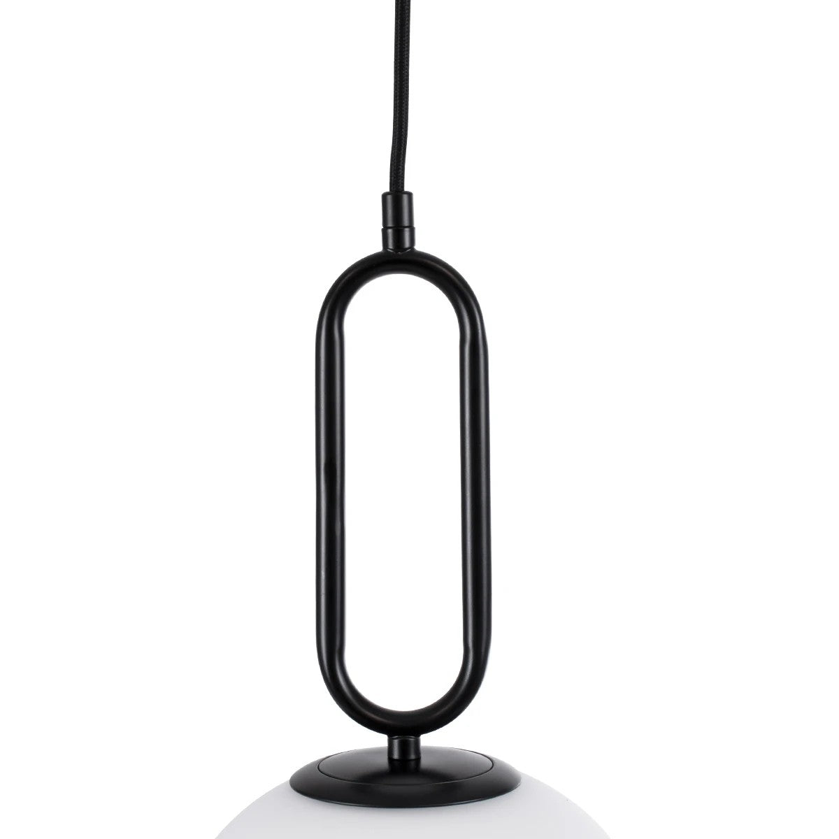 kelvo® BELLISSIMO KLV-101-0373 Κρεμαστό Φωτιστικό Οροφής για Λάμπα με Ντουί E27 AC 220-240V IP20 - Μαύρο Ματ & Λευκό - Μ20 x Π20 x Υ42cm