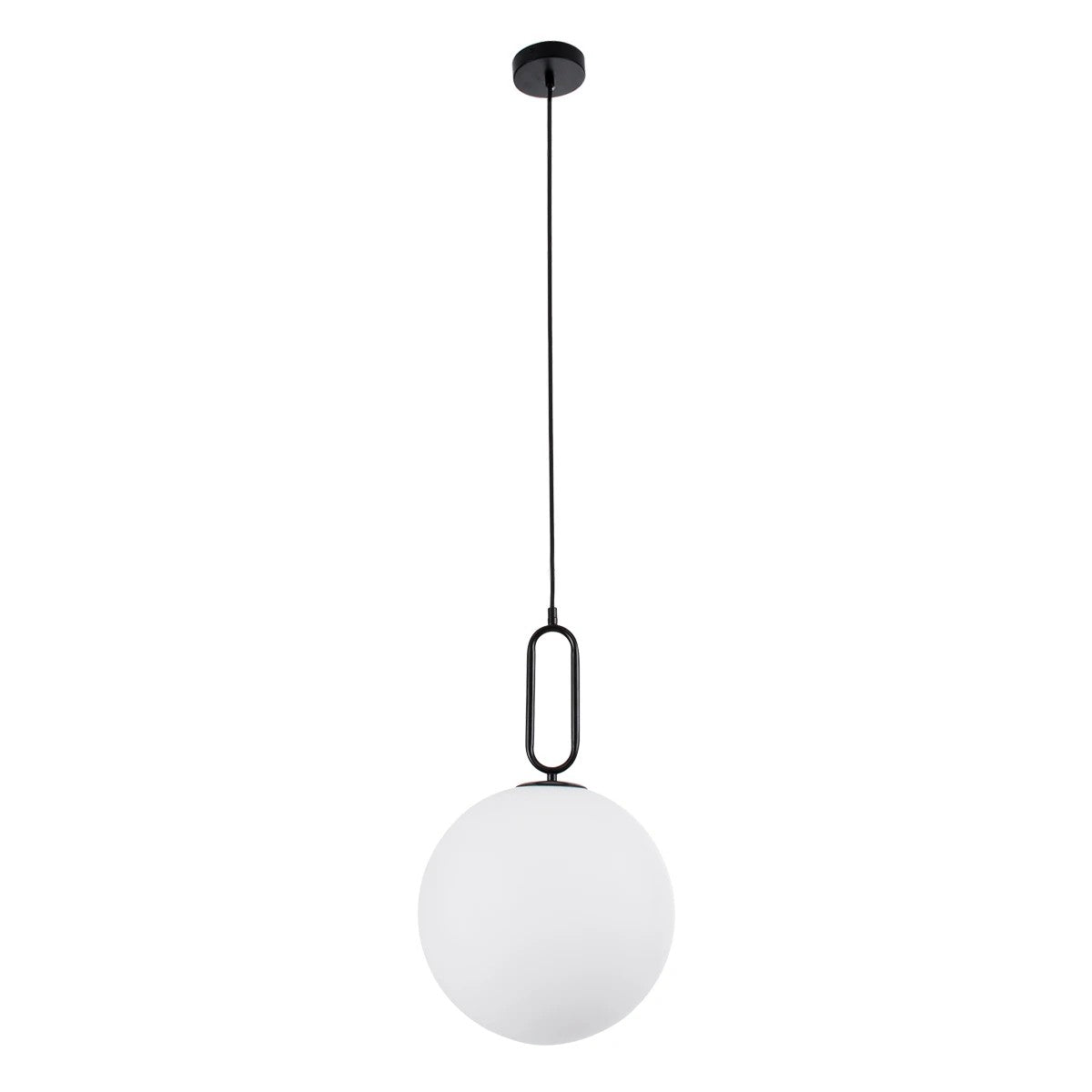 kelvo® BELLISSIMO KLV-101-0374 Κρεμαστό Φωτιστικό Οροφής για Λάμπα με Ντουί E27 AC 220-240V IP20 - Μαύρο Ματ & Λευκό - Μ30 x Π30 x Υ52cm