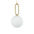 kelvo® BELLISSIMO KLV-101-0376 Κρεμαστό Φωτιστικό Οροφής για Λάμπα με Ντουί E27 AC 220-240V IP20 - Χρυσό Βούρτσας Πλατίνα & Λευκό - Μ20 x Π20 x Υ42cm