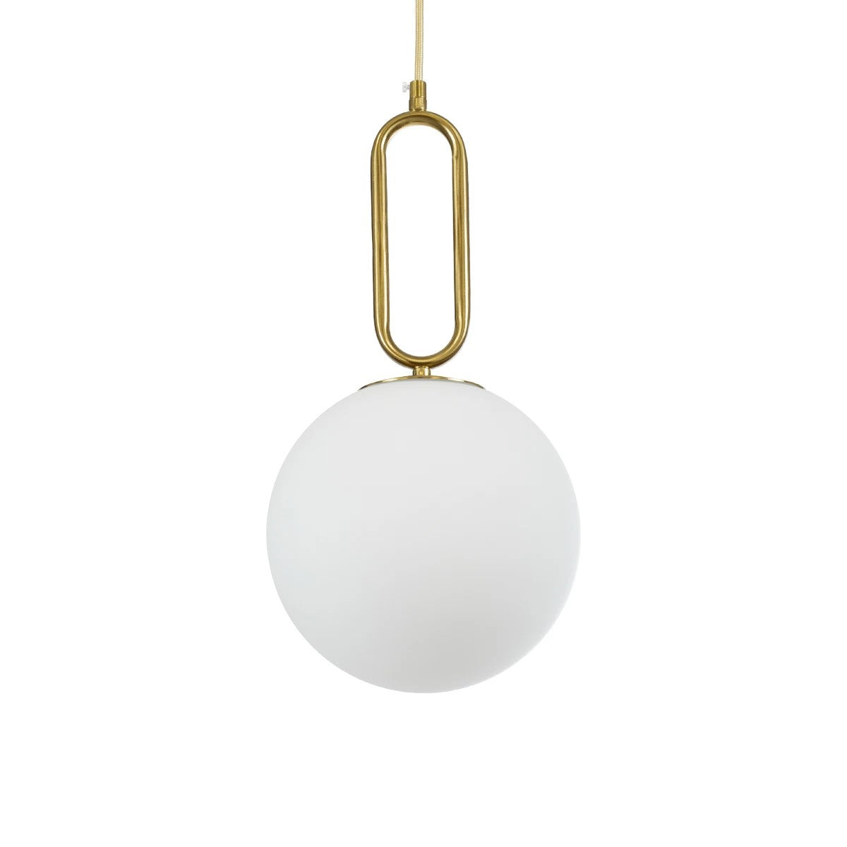kelvo® BELLISSIMO KLV-101-0376 Κρεμαστό Φωτιστικό Οροφής για Λάμπα με Ντουί E27 AC 220-240V IP20 - Χρυσό Βούρτσας Πλατίνα & Λευκό - Μ20 x Π20 x Υ42cm