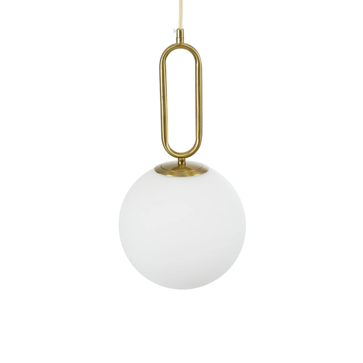 kelvo® BELLISSIMO KLV-101-0376 Κρεμαστό Φωτιστικό Οροφής για Λάμπα με Ντουί E27 AC 220-240V IP20 - Χρυσό Βούρτσας Πλατίνα & Λευκό - Μ20 x Π20 x Υ42cm