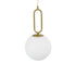 kelvo® BELLISSIMO KLV-101-0376 Κρεμαστό Φωτιστικό Οροφής για Λάμπα με Ντουί E27 AC 220-240V IP20 - Χρυσό Βούρτσας Πλατίνα & Λευκό - Μ20 x Π20 x Υ42cm