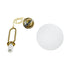 kelvo® BELLISSIMO KLV-101-0376 Κρεμαστό Φωτιστικό Οροφής για Λάμπα με Ντουί E27 AC 220-240V IP20 - Χρυσό Βούρτσας Πλατίνα & Λευκό - Μ20 x Π20 x Υ42cm