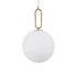 kelvo® BELLISSIMO KLV-101-0377 Κρεμαστό Φωτιστικό Οροφής για Λάμπα με Ντουί E27 AC 220-240V IP20 - Χρυσό Βούρτσας Πλατίνα & Λευκό - Μ30 x Π30 x Υ52cm