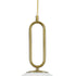 kelvo® BELLISSIMO KLV-101-0377 Κρεμαστό Φωτιστικό Οροφής για Λάμπα με Ντουί E27 AC 220-240V IP20 - Χρυσό Βούρτσας Πλατίνα & Λευκό - Μ30 x Π30 x Υ52cm