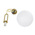 kelvo® BELLISSIMO KLV-101-0377 Κρεμαστό Φωτιστικό Οροφής για Λάμπα με Ντουί E27 AC 220-240V IP20 - Χρυσό Βούρτσας Πλατίνα & Λευκό - Μ30 x Π30 x Υ52cm