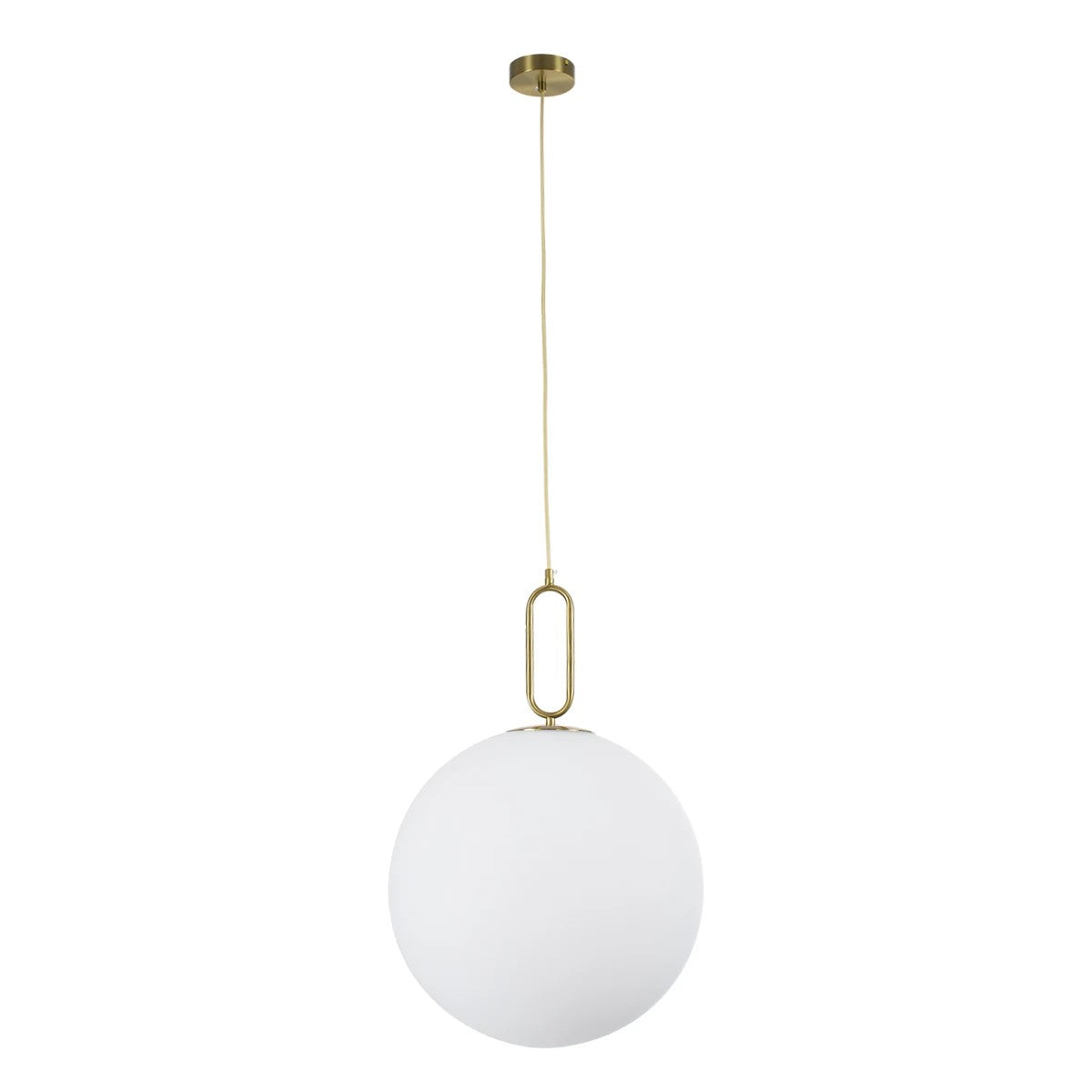 kelvo® BELLISSIMO KLV-101-0378 Κρεμαστό Φωτιστικό Οροφής για Λάμπα με Ντουί E27 AC 220-240V IP20 - Χρυσό Βούρτσας Πλατίνα & Λευκό - Μ40 x Π40 x Υ62cm