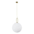 kelvo® BELLISSIMO KLV-101-0378 Κρεμαστό Φωτιστικό Οροφής για Λάμπα με Ντουί E27 AC 220-240V IP20 - Χρυσό Βούρτσας Πλατίνα & Λευκό - Μ40 x Π40 x Υ62cm