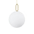 kelvo® BELLISSIMO KLV-101-0378 Κρεμαστό Φωτιστικό Οροφής για Λάμπα με Ντουί E27 AC 220-240V IP20 - Χρυσό Βούρτσας Πλατίνα & Λευκό - Μ40 x Π40 x Υ62cm