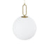 kelvo® BELLISSIMO KLV-101-0378 Κρεμαστό Φωτιστικό Οροφής για Λάμπα με Ντουί E27 AC 220-240V IP20 - Χρυσό Βούρτσας Πλατίνα & Λευκό - Μ40 x Π40 x Υ62cm