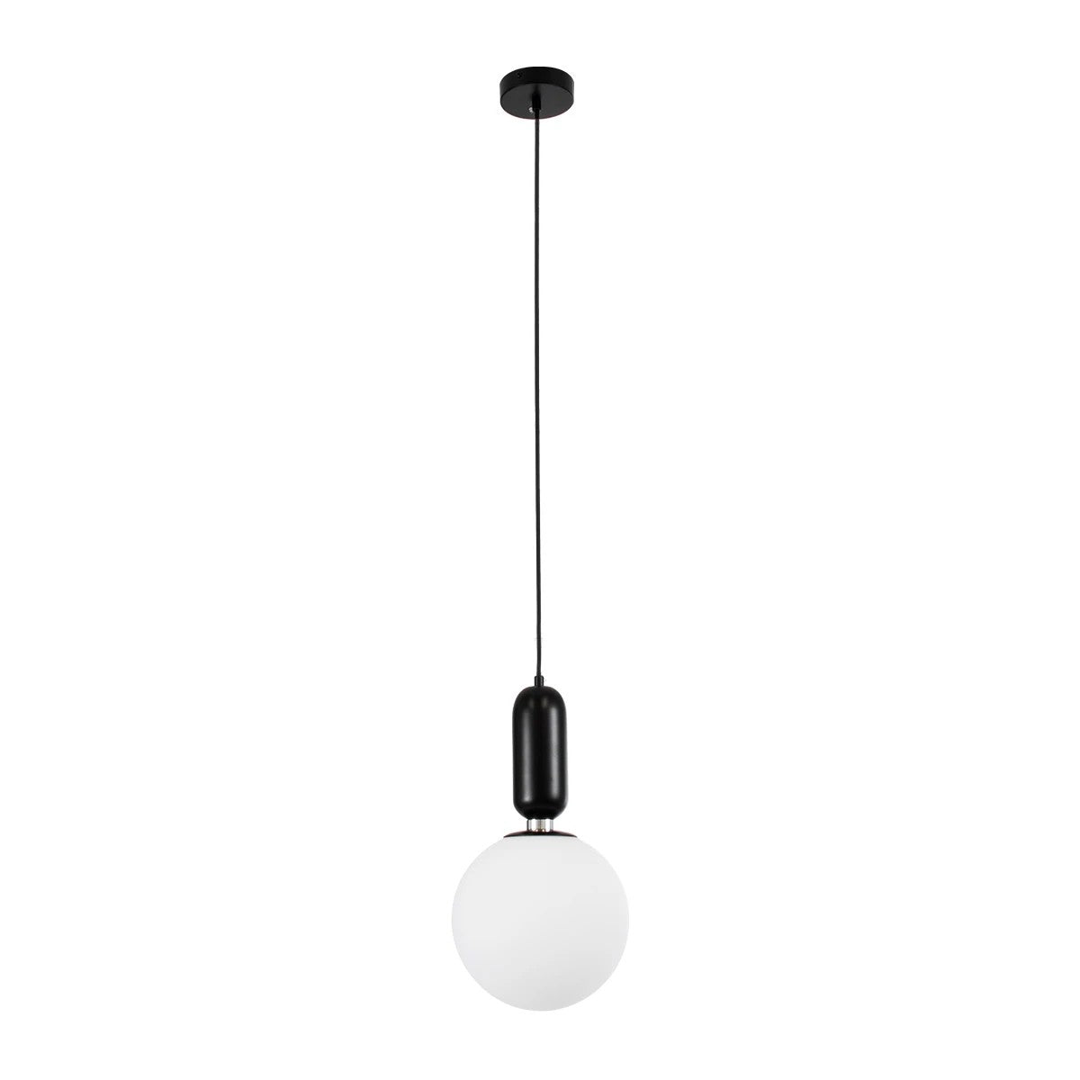 kelvo® ESTETICO KLV-101-0379 Κρεμαστό Φωτιστικό Οροφής για Λάμπα με Ντουί E27 AC 220-240V IP20 - Μαύρο Ματ & Λευκό - Μ20 x Π20 x Υ38cm