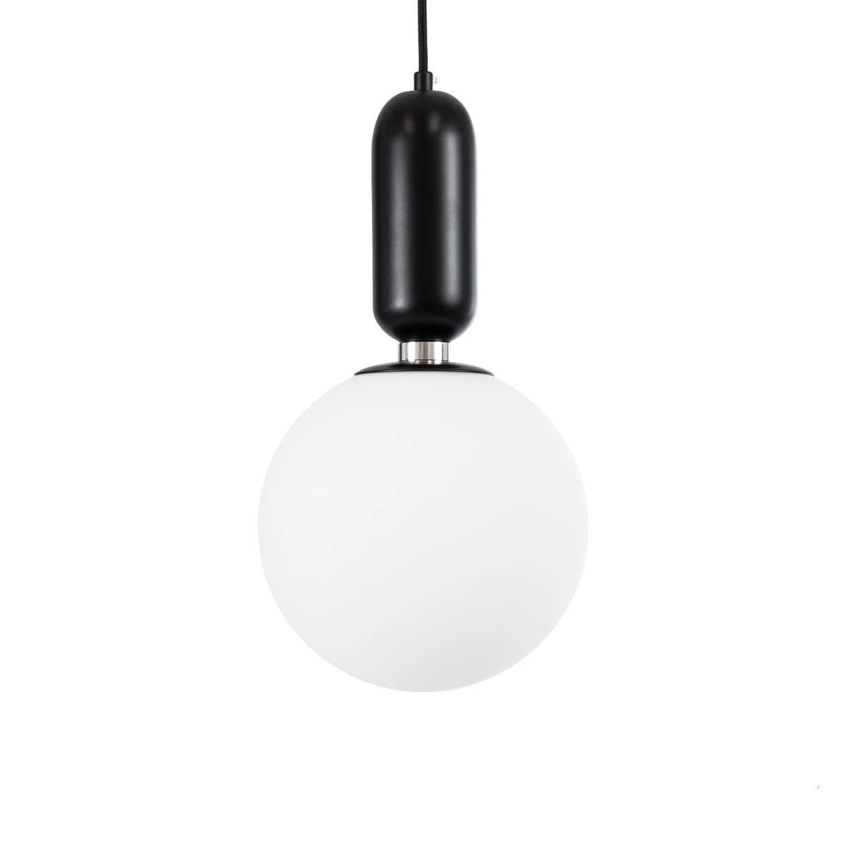 kelvo® ESTETICO KLV-101-0379 Κρεμαστό Φωτιστικό Οροφής για Λάμπα με Ντουί E27 AC 220-240V IP20 - Μαύρο Ματ & Λευκό - Μ20 x Π20 x Υ38cm
