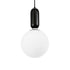 kelvo® ESTETICO KLV-101-0379 Κρεμαστό Φωτιστικό Οροφής για Λάμπα με Ντουί E27 AC 220-240V IP20 - Μαύρο Ματ & Λευκό - Μ20 x Π20 x Υ38cm
