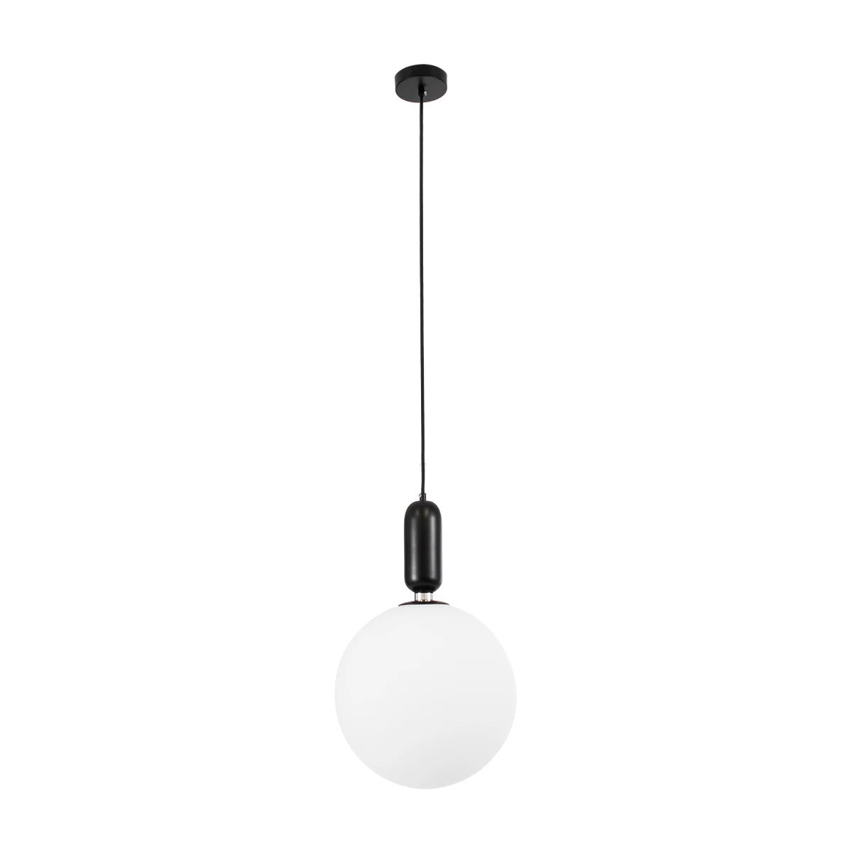kelvo® ESTETICO KLV-101-0380 Κρεμαστό Φωτιστικό Οροφής για Λάμπα με Ντουί E27 AC 220-240V IP20 - Μαύρο Ματ & Λευκό - Μ30 x Π30 x Υ48cm