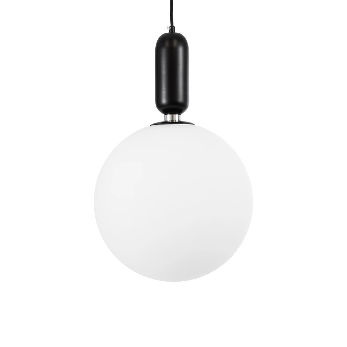 kelvo® ESTETICO KLV-101-0380 Κρεμαστό Φωτιστικό Οροφής για Λάμπα με Ντουί E27 AC 220-240V IP20 - Μαύρο Ματ & Λευκό - Μ30 x Π30 x Υ48cm