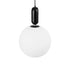 kelvo® ESTETICO KLV-101-0380 Κρεμαστό Φωτιστικό Οροφής για Λάμπα με Ντουί E27 AC 220-240V IP20 - Μαύρο Ματ & Λευκό - Μ30 x Π30 x Υ48cm