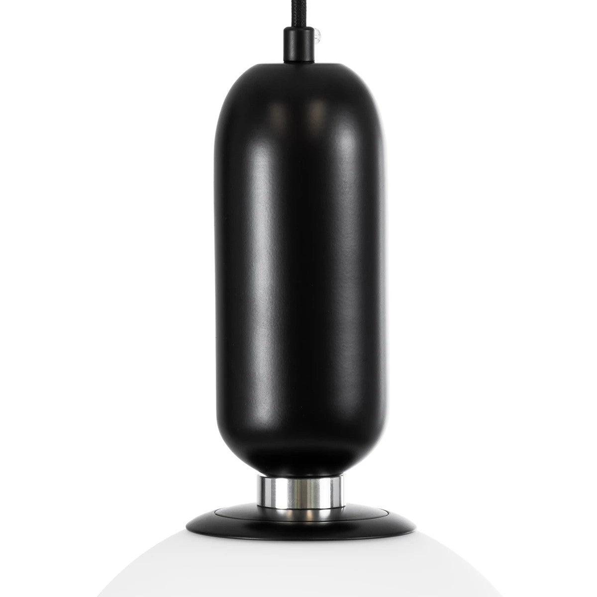 kelvo® ESTETICO KLV-101-0380 Κρεμαστό Φωτιστικό Οροφής για Λάμπα με Ντουί E27 AC 220-240V IP20 - Μαύρο Ματ & Λευκό - Μ30 x Π30 x Υ48cm