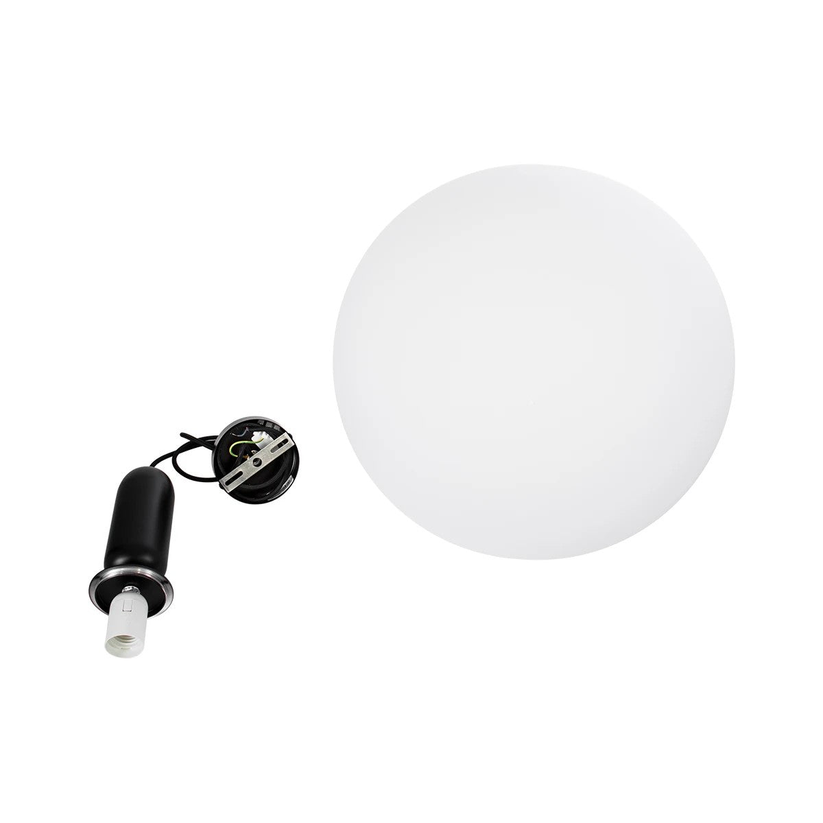 kelvo® ESTETICO KLV-101-0381 Κρεμαστό Φωτιστικό Οροφής για Λάμπα με Ντουί E27 AC 220-240V IP20 - Μαύρο Ματ & Λευκό - Μ40 x Π40 x Υ58cm