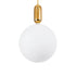 kelvo® ESTETICO KLV-101-0383 Κρεμαστό Φωτιστικό Οροφής για Λάμπα με Ντουί E27 AC 220-240V IP20 - Χρυσό Βούρτσας Πλατίνα & Λευκό - Μ30 x Π30 x Υ48cm