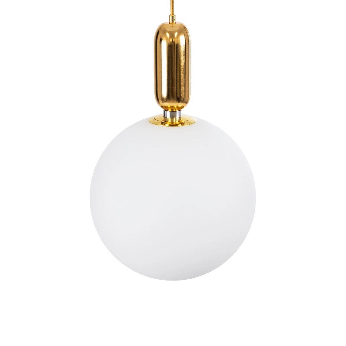 kelvo® ESTETICO KLV-101-0383 Κρεμαστό Φωτιστικό Οροφής για Λάμπα με Ντουί E27 AC 220-240V IP20 - Χρυσό Βούρτσας Πλατίνα & Λευκό - Μ30 x Π30 x Υ48cm
