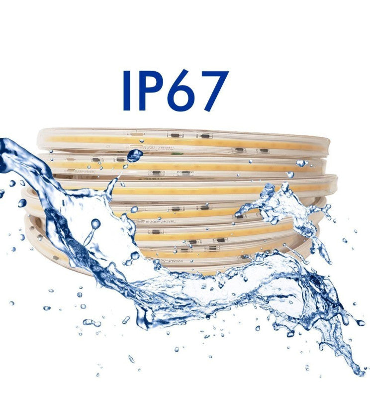 Ταινία Led 220V-240V AC Bridgelux cob 10W/m 3000K 330Led/m-(Τιμή μέτρου)