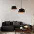 GLOBOSTAR® HEXAGON 01195 Μοντέρνο Κρεμαστό Φωτιστικό Οροφής με Ντουί 1 x E27 AC 220-240V IP20 - Μαύρο & Χρυσό - Μ46 x Π46 x Υ25cm