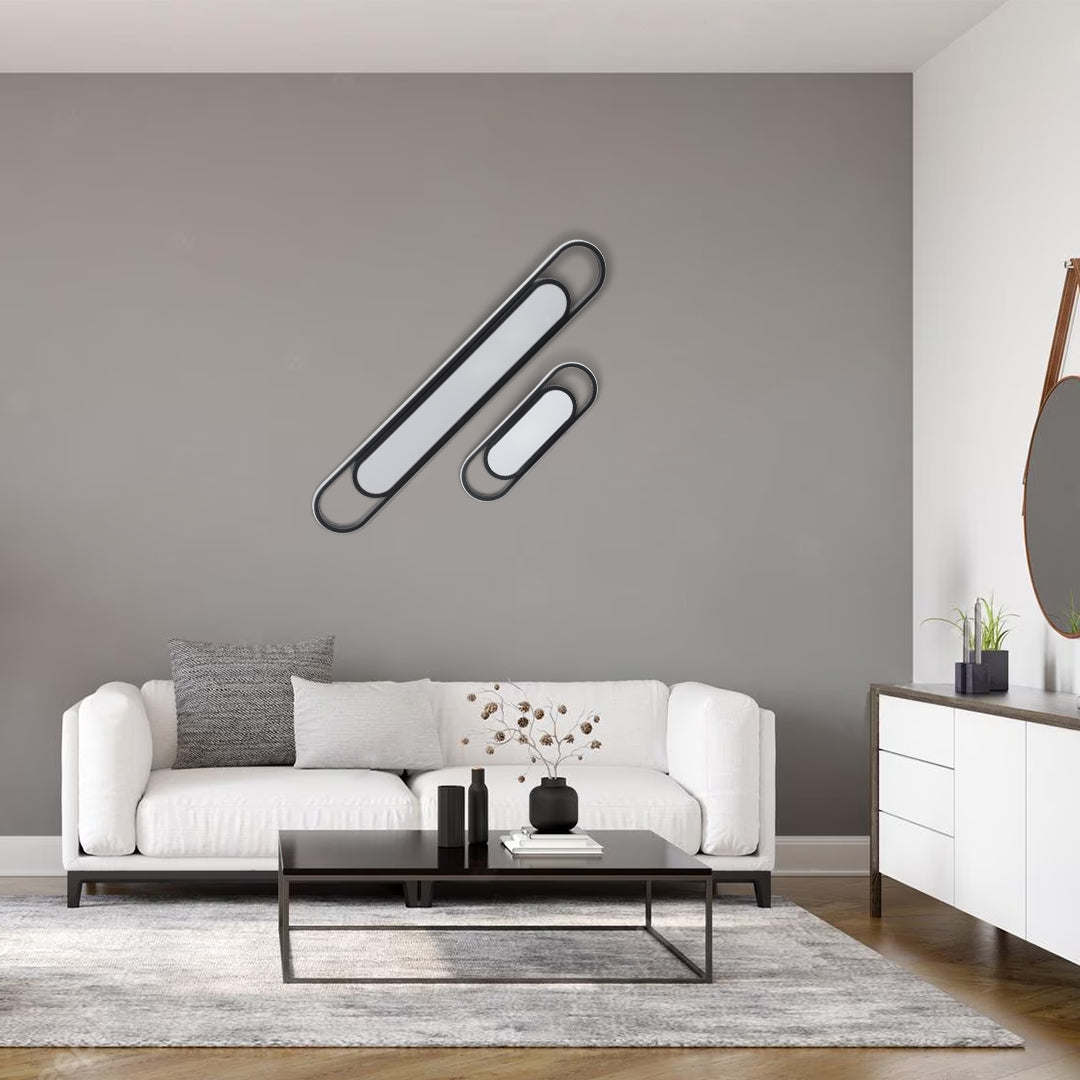 GloboStar® IGOR 61216 Φωτιστικό Οροφής Linear Design LED CCT 24W 2880lm 210° AC 220-240V - Εναλλαγή Φωτισμού μέσω Διακόπτη On/Off All In One Ψυχρό 6000k+Φυσικό 4500k+Θερμό 2700k Μ41 x Π13 x Υ4.5cm - Μαύρο - 3 Years Warranty - ledmania.gr
