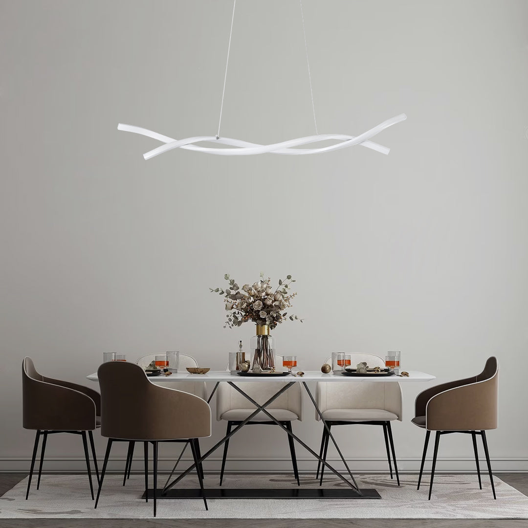 GLOBOSTAR® MORALES 61276 Μοντέρνο Κρεμαστό Φωτιστικό Οροφής LED 54W 6048lm 300° AC 220-240V IP20 Ρυθμιζόμενο Λευκό CCT με Χειριστήριο από 2700K έως 6000K Dimmable - Lumileds SMD Chip - Λευκό Ματ - Μ90 x Π14 x Υ14cm - 3 Χρόνια Εγγύηση - ledmania.gr