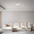 GLOBOSTAR® CIRCUO 61230 Μοντέρνο Φωτιστικό Οροφής LED 75W 8400lm 360° AC 220-240V IP20 Ρυθμιζόμενο Λευκό CCT με Χειριστήριο από 2700K έως 6000K Dimmable - Lumileds SMD Chip - Λευκό Ματ - Μ53 x Π42.5 x Υ9cm - 3 Χρόνια Εγγύηση
