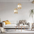 GloboStar® GALIA 02219 Boho Κρεμαστό Φωτιστικό Πλέγμα Μονόφωτο 1 x E27 IP20 Μπεζ & Καφέ Ξύλο - Μ30 x Π30 x Υ40cm - ledmania.gr