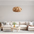 GloboStar® SARDIGNA 02218 Boho Κρεμαστό Φωτιστικό Οροφής Μονόφωτο 1 x E27 AC220-240V IP20 - Φ60 x Υ30cm - Καφέ Λεπτό Φύλλο Ξύλου Πλέγμα - ledmania.gr